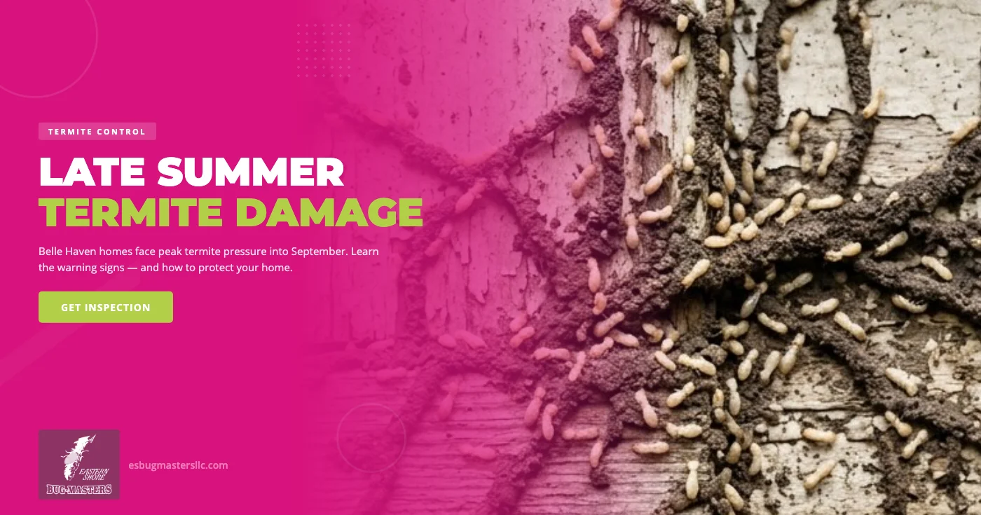 Why Late Summer Is Prime Time for Termite Damage in Belle Haven, VA Homes