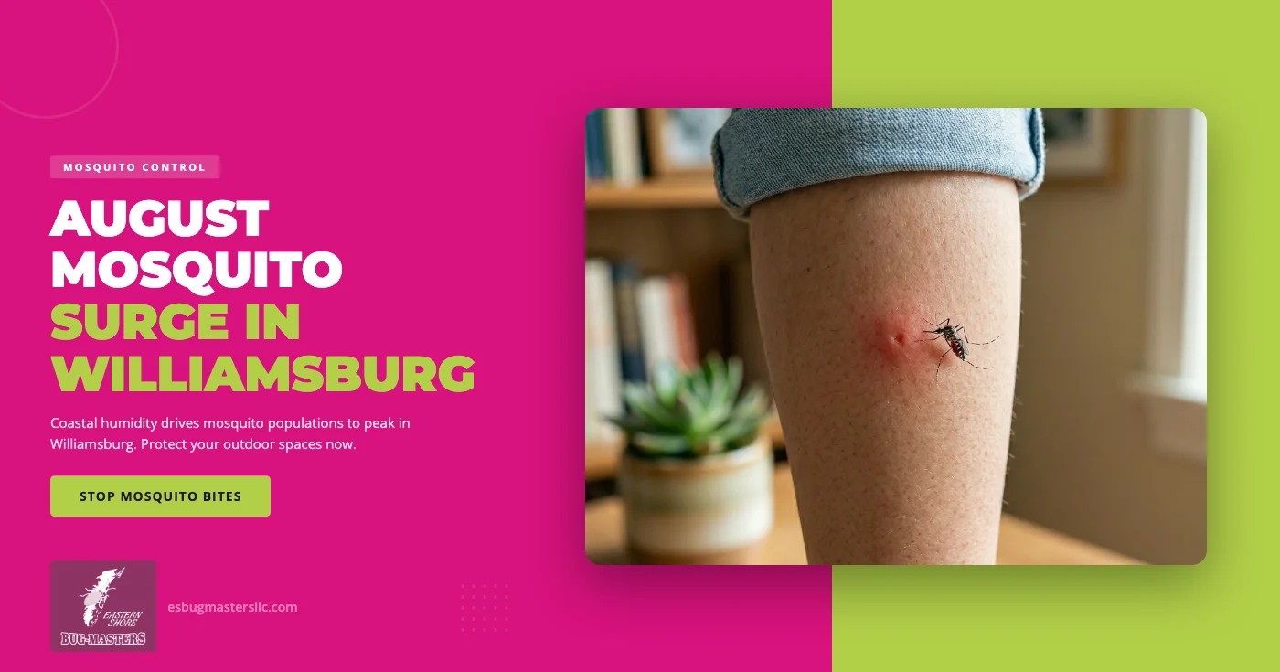 August Mosquito Surge in Williamsburg, VA: Why Late-Summer Humidity Makes This the Worst Month for Bites